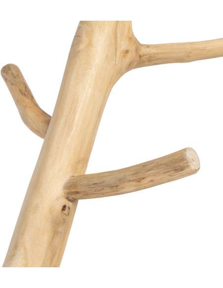 Porte manteaux original en Bois de teck Naturel Béton Gris The Concrete 