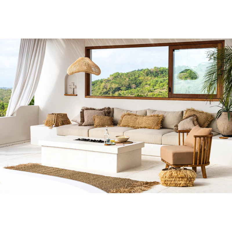 Abat jour original XL Nuage pour suspension 60 cm en Rotin Naturel The Cloud 