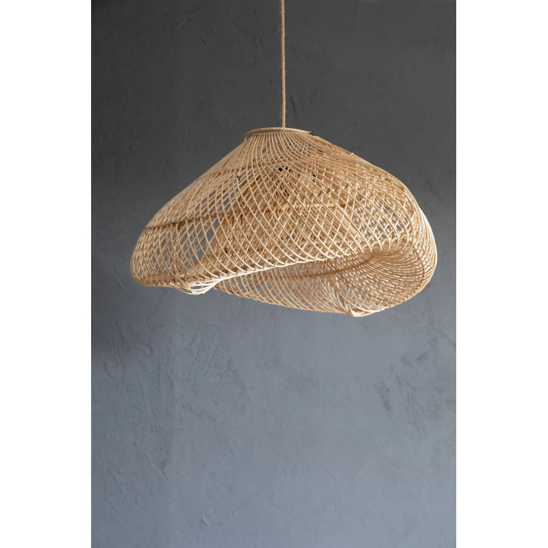 Abat jour original XL Nuage pour suspension 60 cm en Rotin Naturel The Cloud 