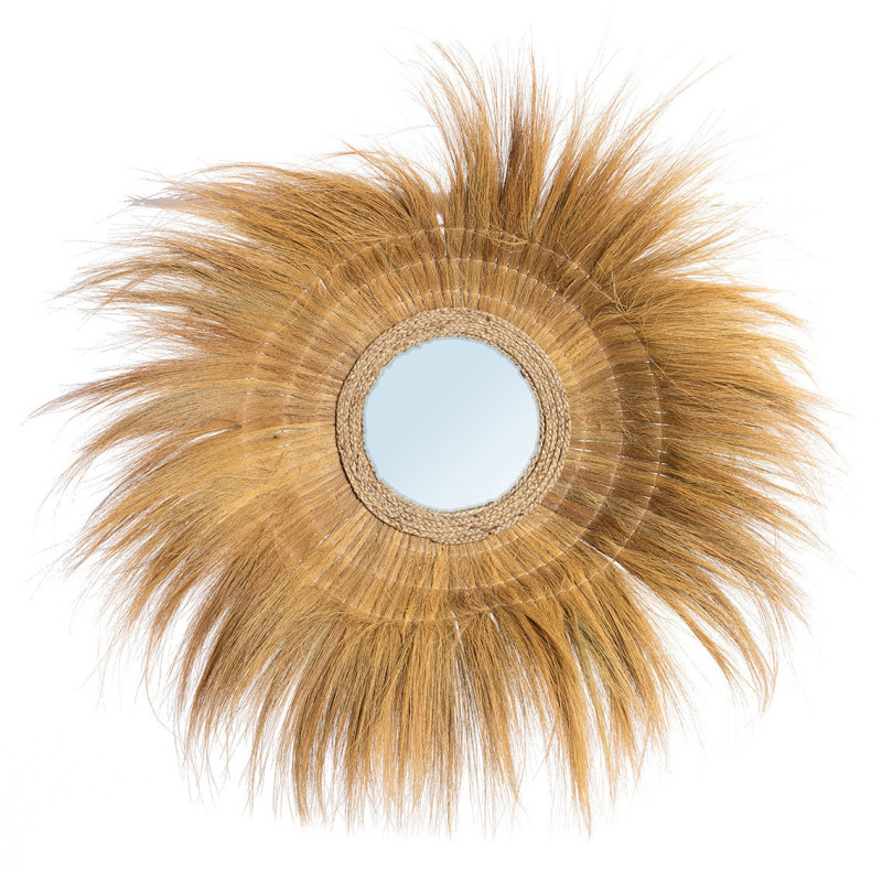 Miroir Mural Rond 90 cm en Herbe Naturel The Sunken Forest 