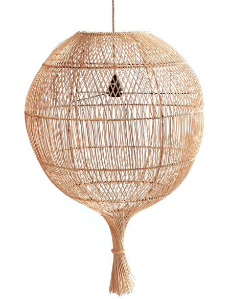 Abat jour original à suspendre ou poser 50 cm en Rotin Naturel The Wonton 
