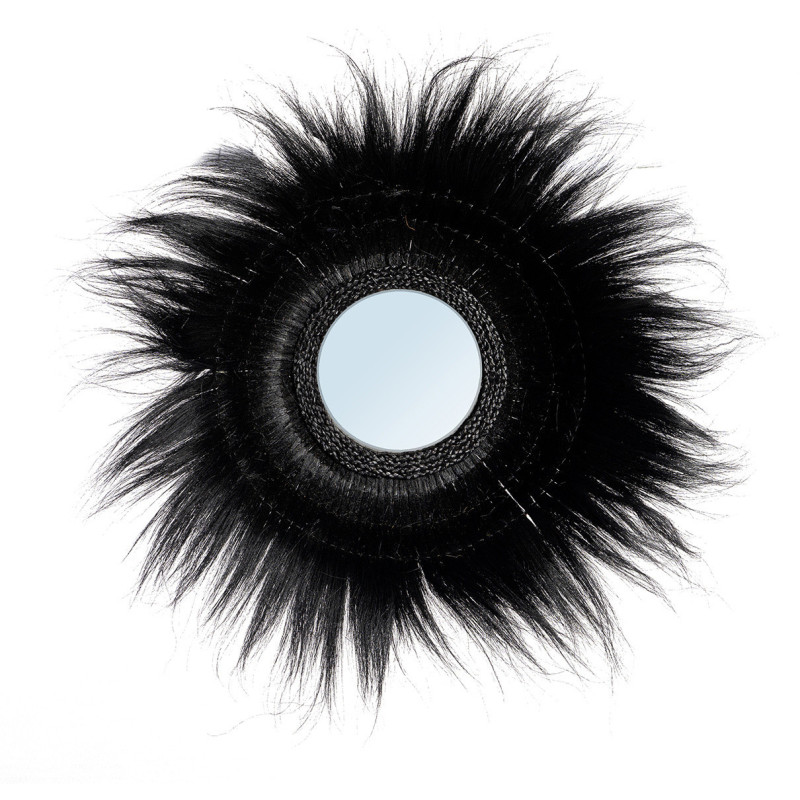 Miroir Mural Rond 90 cm en Herbe Noir The Sunken Forest 