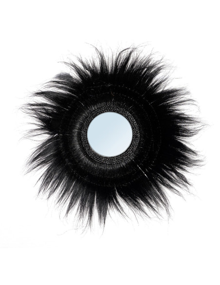 Miroir Mural Rond 90 cm en Herbe Noir The Sunken Forest 