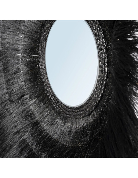 Miroir Mural Rond 90 cm en Herbe Noir The Sunken Forest 