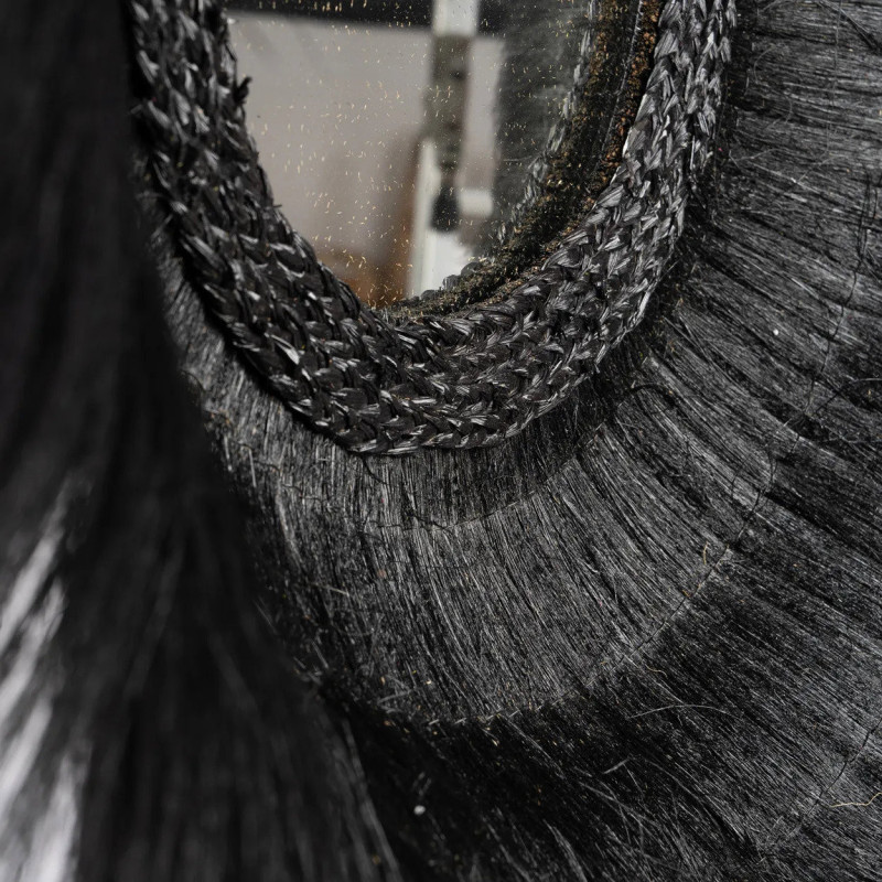 Miroir Mural Rond 90 cm en Herbe Noir The Sunken Forest 