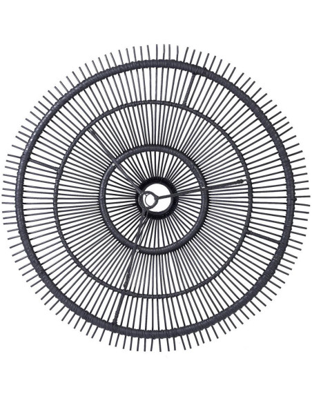 Abat jour original pour suspension 60 cm en Rotin Noir The Sky 