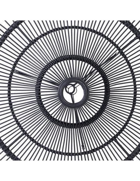 Abat jour original pour suspension 60 cm en Rotin Noir The Sky 