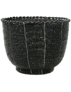 Panier de rangement original Bol 13x10 en Perle Noir The Beaded 