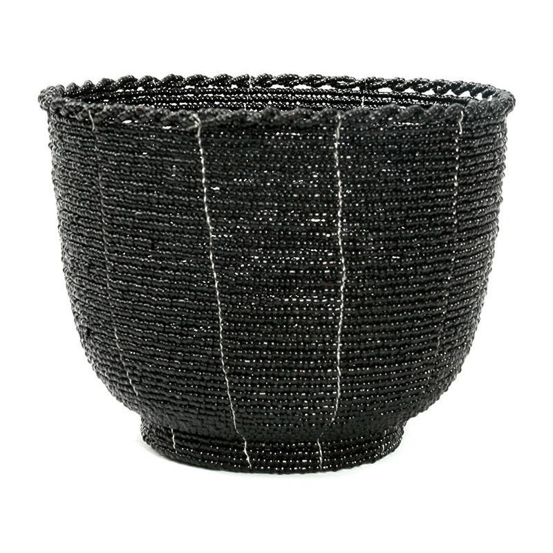 Panier de rangement original Bol 13x10 en Perle Noir The Beaded 