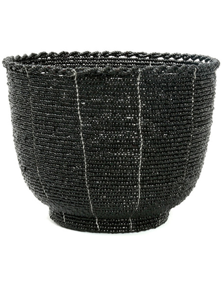 Panier de rangement original Bol 13x10 en Perle Noir The Beaded 