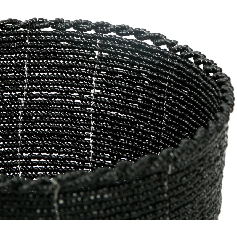 Panier de rangement original Bol 13x10 en Perle Noir The Beaded 