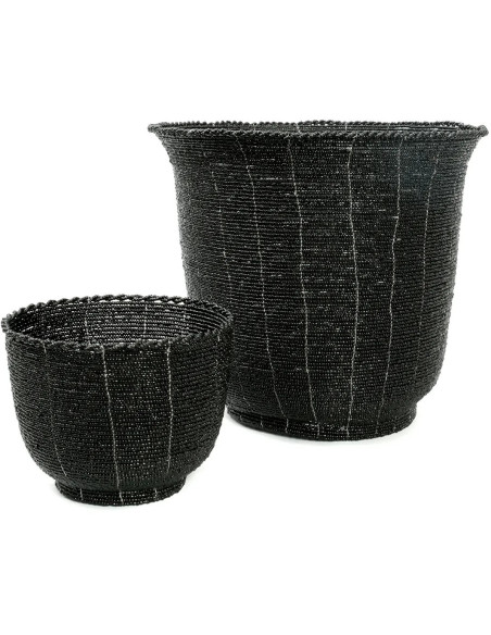 Panier de rangement original Bol 13x10 en Perle Noir The Beaded 