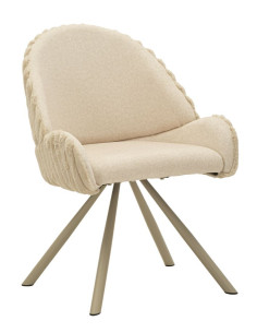 Lot de 2 Chaises salle à manger style moderne chic Tissu...