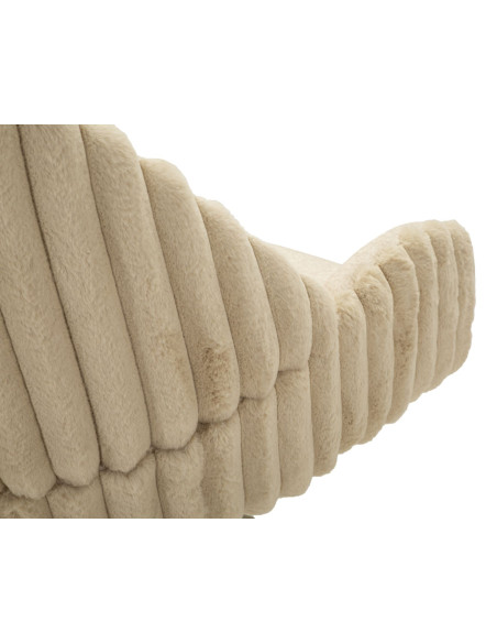 Lot de 2 Chaises salle à manger style moderne chic Tissu Métal Crème Bois MDF Stoccolma