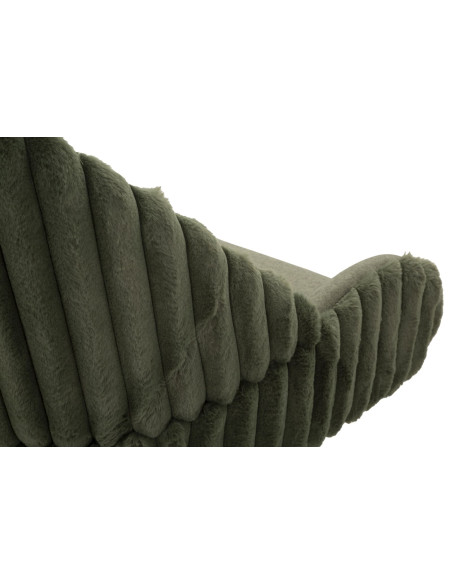 Lot de 2 Chaises salle à manger style moderne chic Tissu Métal Vert Bois MDF Stoccolma