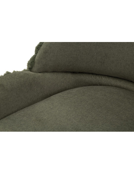 Lot de 2 Chaises salle à manger style moderne chic Tissu Métal Vert Bois MDF Stoccolma