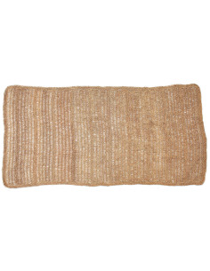 Tapis rectangulaire naturel en jonc de mer, raphia, sisal...
