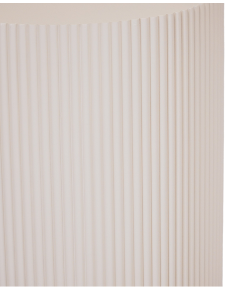 Table d’appoint cylindrique cannelée en MDF sable Ø39x45 cm Pillar