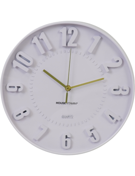 Horloge murale moderne Ronde 30 cm Plastique Lilas Numbers