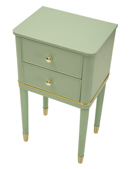 COMODINO CAMILLE VERDE CM 40X30X71 
