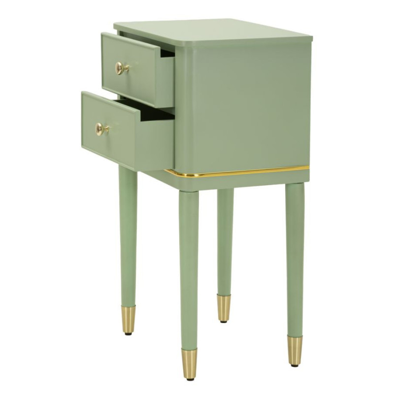 COMODINO CAMILLE VERDE CM 40X30X71 
