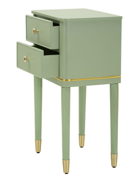 COMODINO CAMILLE VERDE CM 40X30X71 