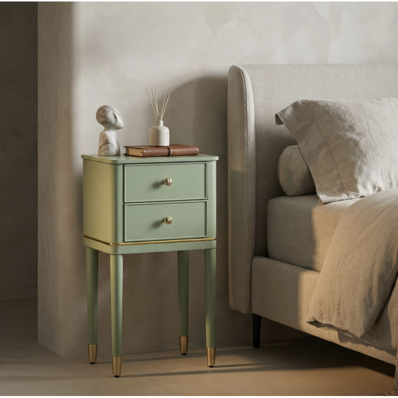 COMODINO CAMILLE VERDE CM 40X30X71 