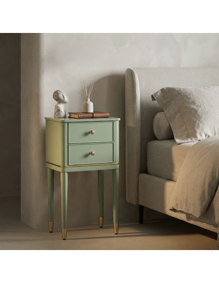 COMODINO CAMILLE VERDE CM 40X30X71 