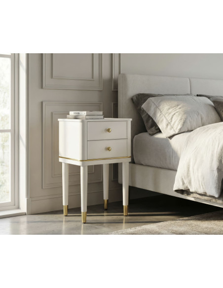 COMODINO CAMILLE BIANCO CM 40X30X71 