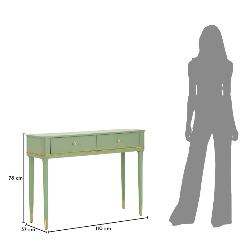 CONSOLE CAMILLE VERDE CM 101X37X78 