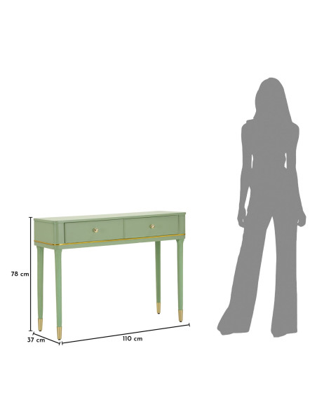 CONSOLE CAMILLE VERDE CM 101X37X78 