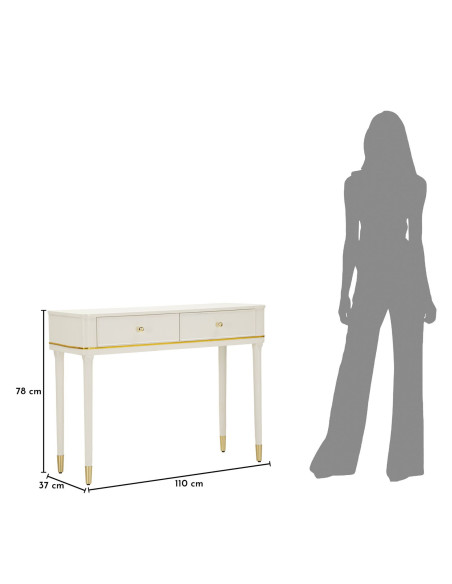 CONSOLE CAMILLE BIANCA CM 101X37X78 