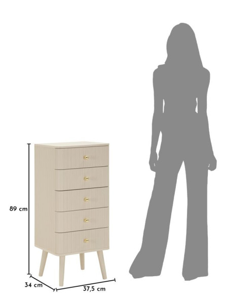 CASSETTIERA SHY CM 37,5X34X89 