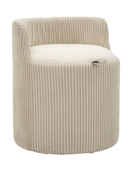 PUFF DA TOLETTA DUBLINO CON CONTENITORE CM Ø 47X53 