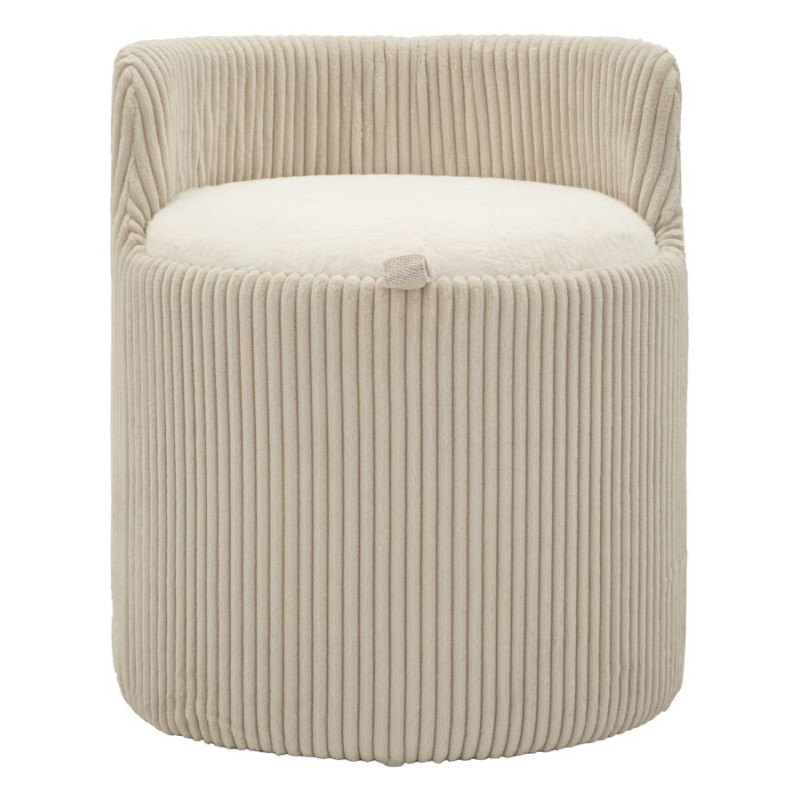 PUFF DA TOLETTA DUBLINO CON CONTENITORE CM Ø 47X53 