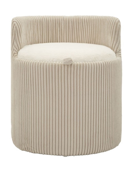PUFF DA TOLETTA DUBLINO CON CONTENITORE CM Ø 47X53 