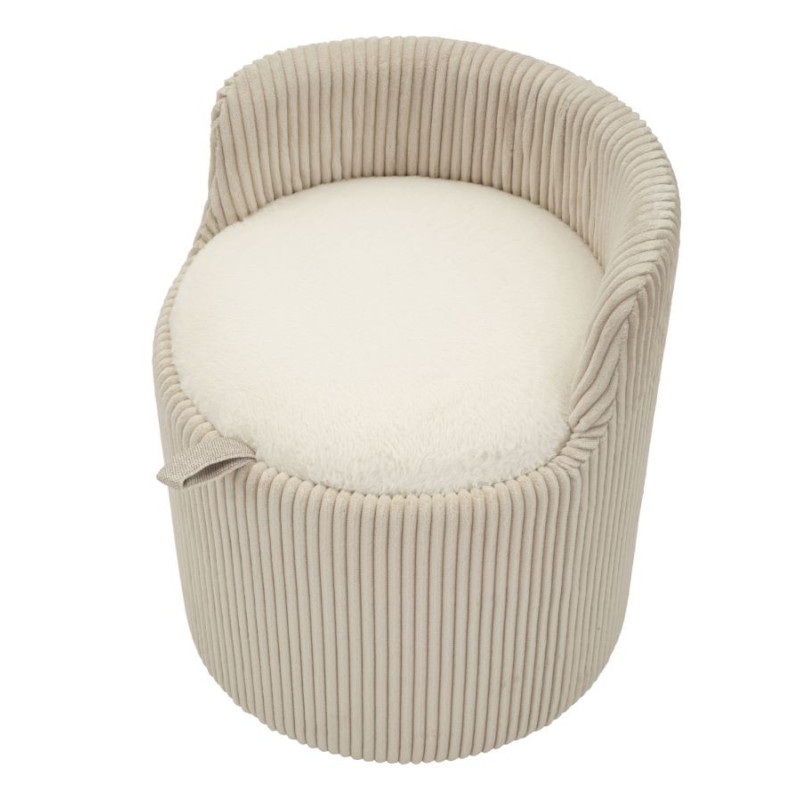 PUFF DA TOLETTA DUBLINO CON CONTENITORE CM Ø 47X53 