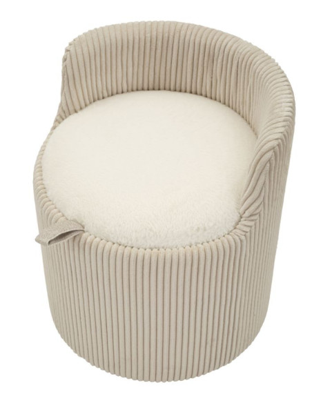 PUFF DA TOLETTA DUBLINO CON CONTENITORE CM Ø 47X53 