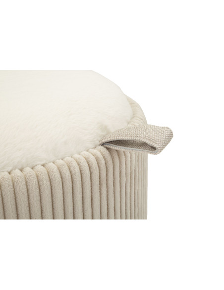 PUFF DA TOLETTA DUBLINO CON CONTENITORE CM Ø 47X53 