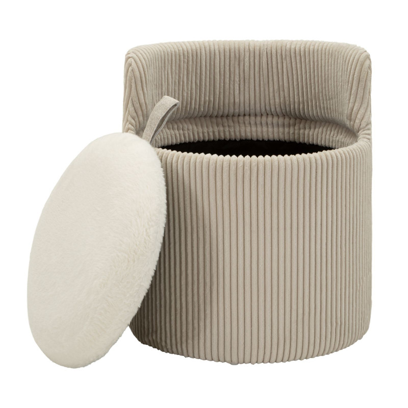 PUFF DA TOLETTA DUBLINO CON CONTENITORE CM Ø 47X53 