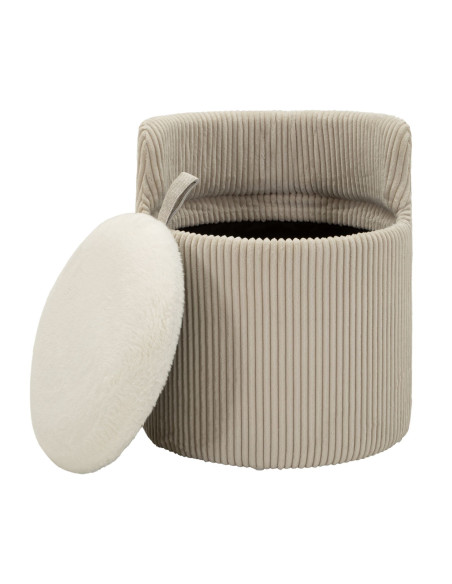 PUFF DA TOLETTA DUBLINO CON CONTENITORE CM Ø 47X53 