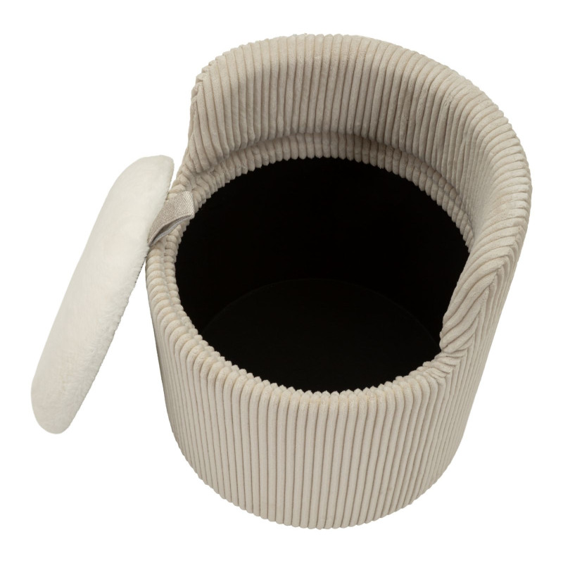 PUFF DA TOLETTA DUBLINO CON CONTENITORE CM Ø 47X53 
