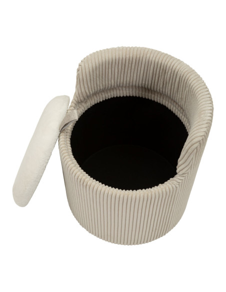 PUFF DA TOLETTA DUBLINO CON CONTENITORE CM Ø 47X53 