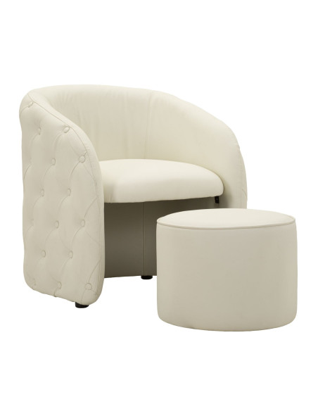 POLTRONA C/PUFF ZAGABRIA CM 76X75X80-Ø 47X35 