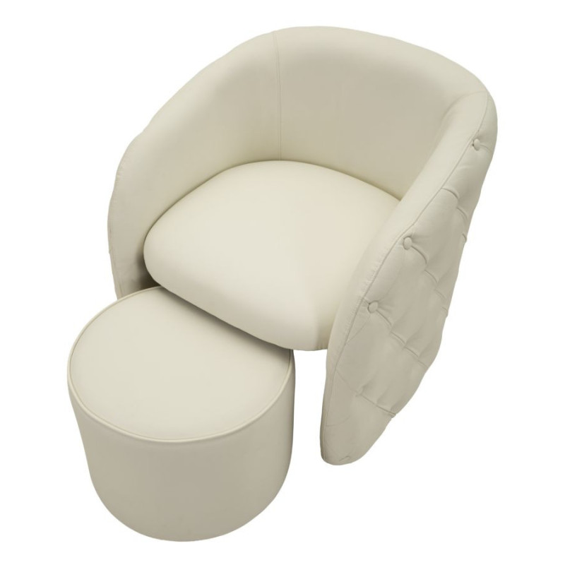 POLTRONA C/PUFF ZAGABRIA CM 76X75X80-Ø 47X35 