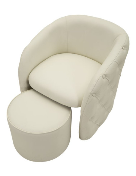 POLTRONA C/PUFF ZAGABRIA CM 76X75X80-Ø 47X35 