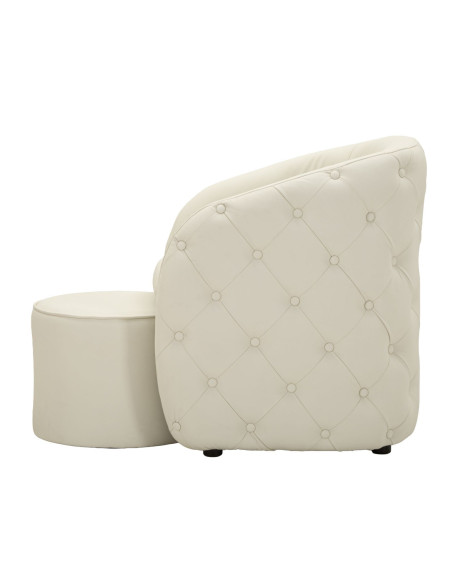 POLTRONA C/PUFF ZAGABRIA CM 76X75X80-Ø 47X35 