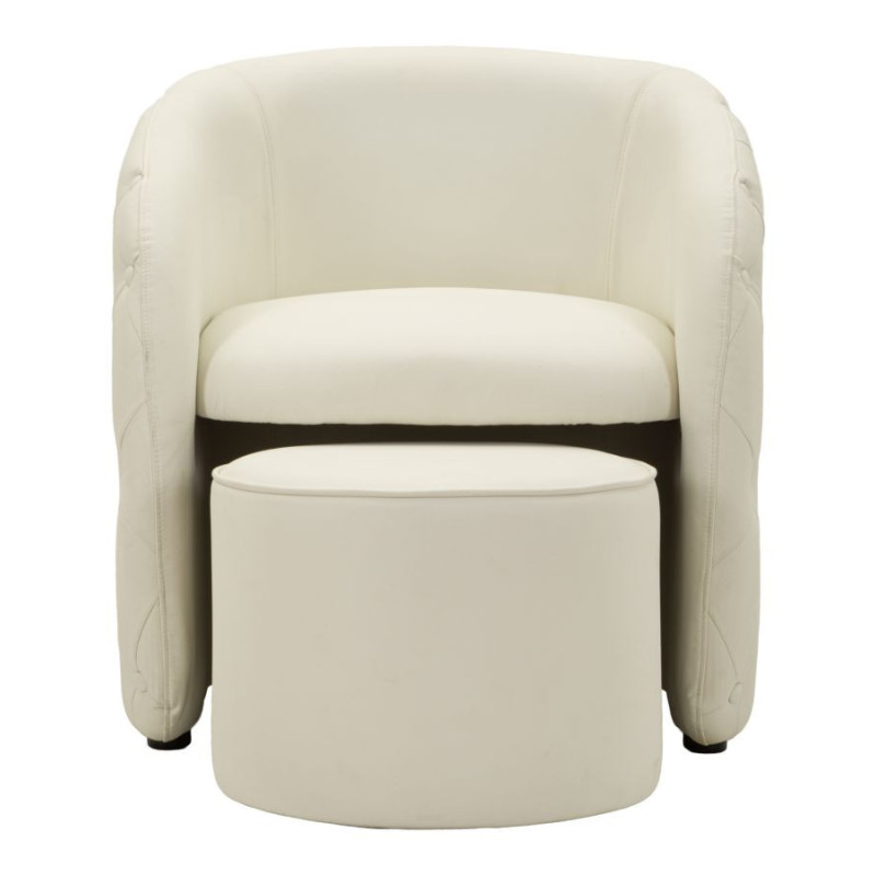 POLTRONA C/PUFF ZAGABRIA CM 76X75X80-Ø 47X35 