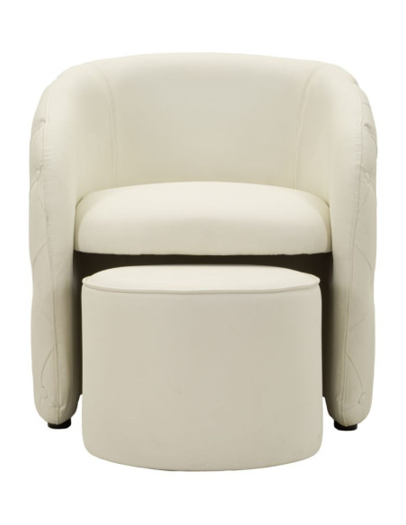 POLTRONA C/PUFF ZAGABRIA CM 76X75X80-Ø 47X35 