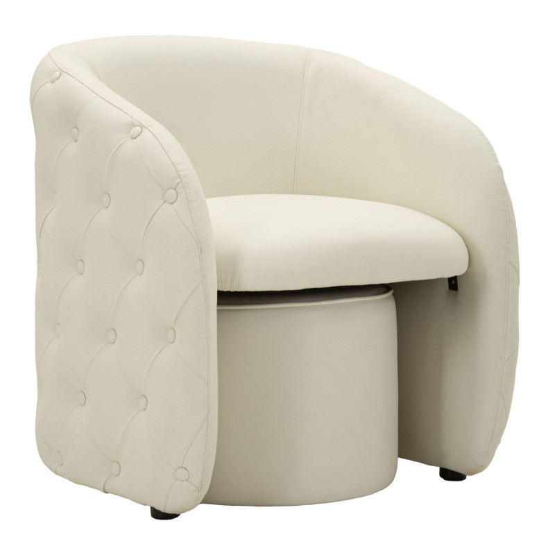 POLTRONA C/PUFF ZAGABRIA CM 76X75X80-Ø 47X35 